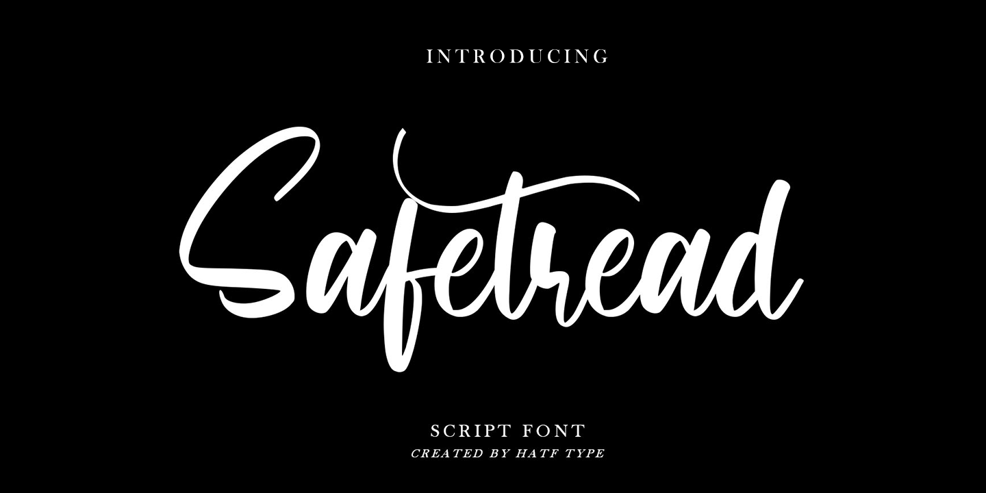 Safetread Font preview